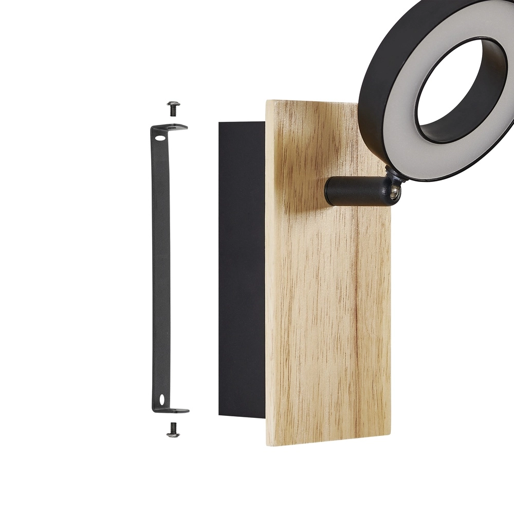 LED-Wandlampe Rielves mit Holz Eglo 9008606313709