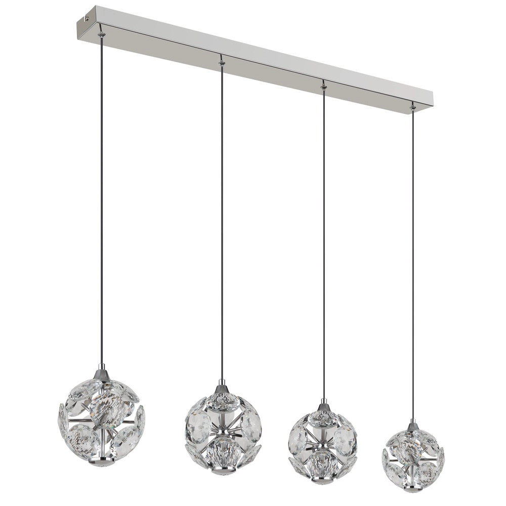 4-Licht Pendellampe Virina Chrom Globo 9007371481255