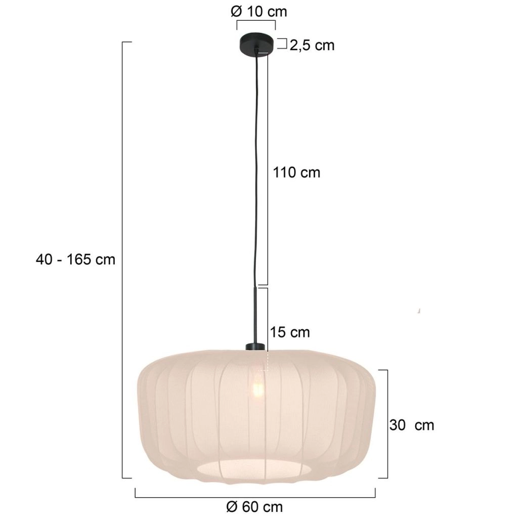 Pendellampe Vela Lino mit Cremeton Ø60cm Steinhauer 8712746182798