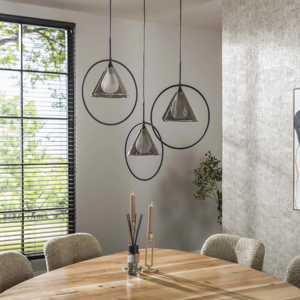 3-Licht-Pendellampe Conic für Runde Tisch Lyora 8716803512016