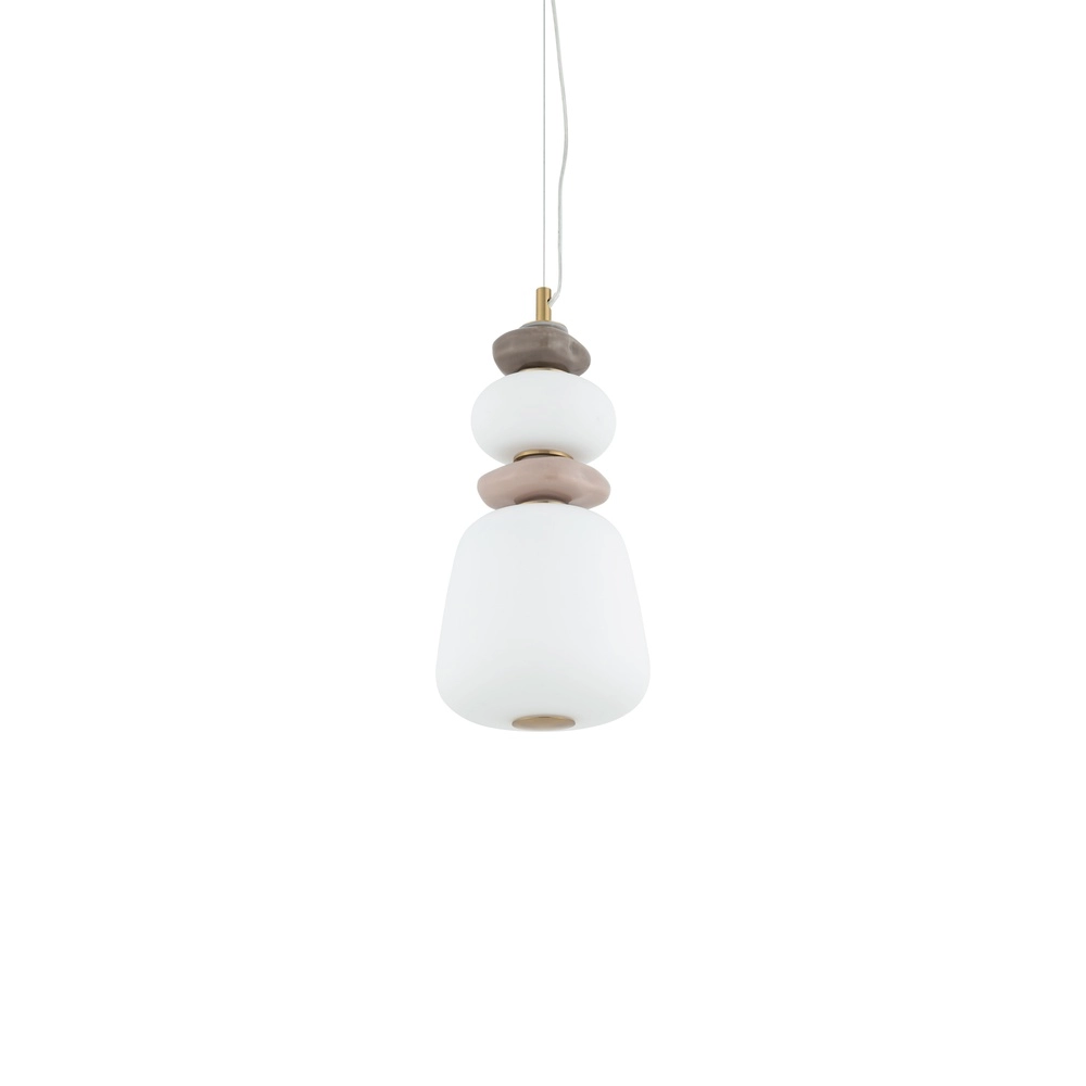 Pendellampe Ceramic Led Ø 17 cm Keramik und Glas Lyora 5903139117029