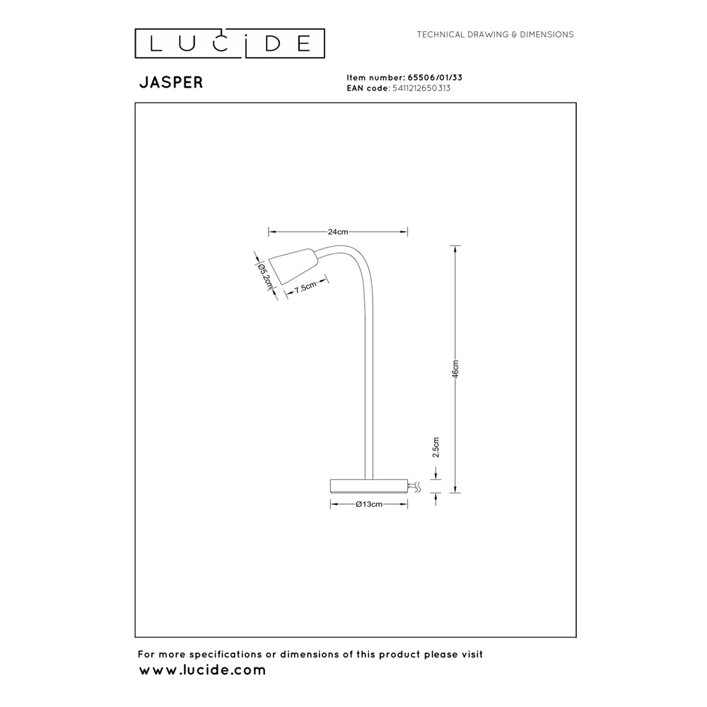 Schreibtischlampe Jasper Grün Lucide 5411212650313