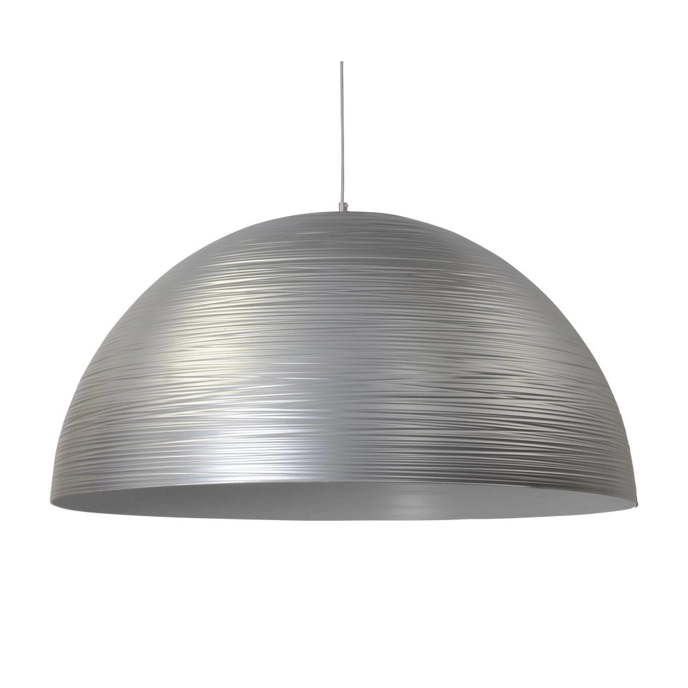 Silbergraue Design-Pendelleuchte Concepto 72