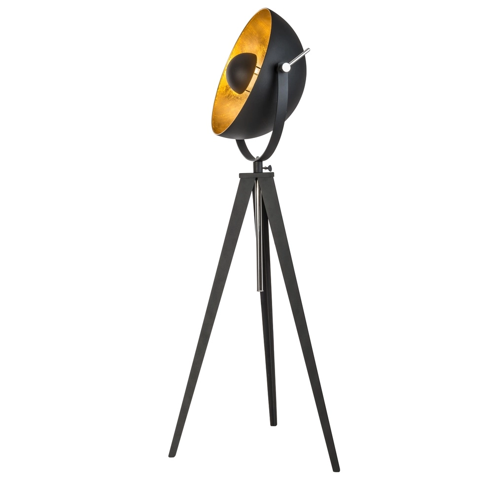 Industrie-Stativ-Stehlampe Bowy Schwarz Globo 9007371487554
