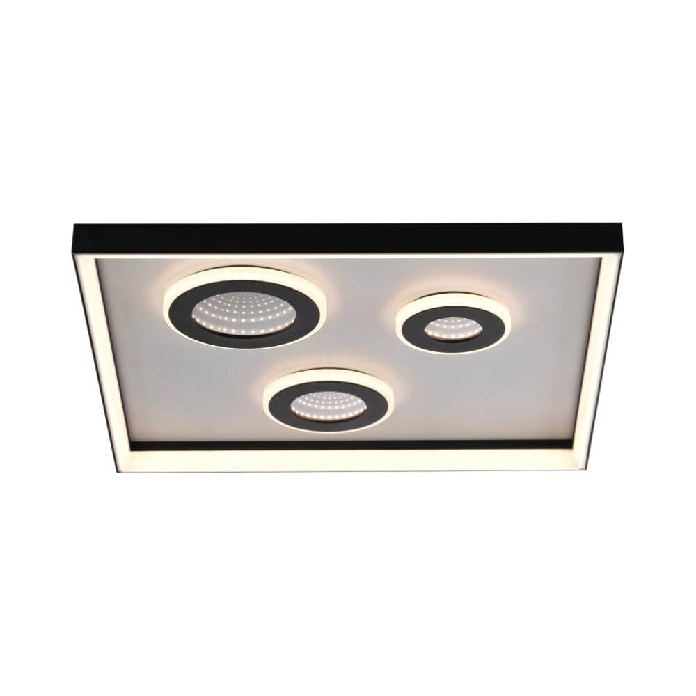 Quadratische Deckenleuchte Dune Schwarz Paul Neuhaus 4012248384916