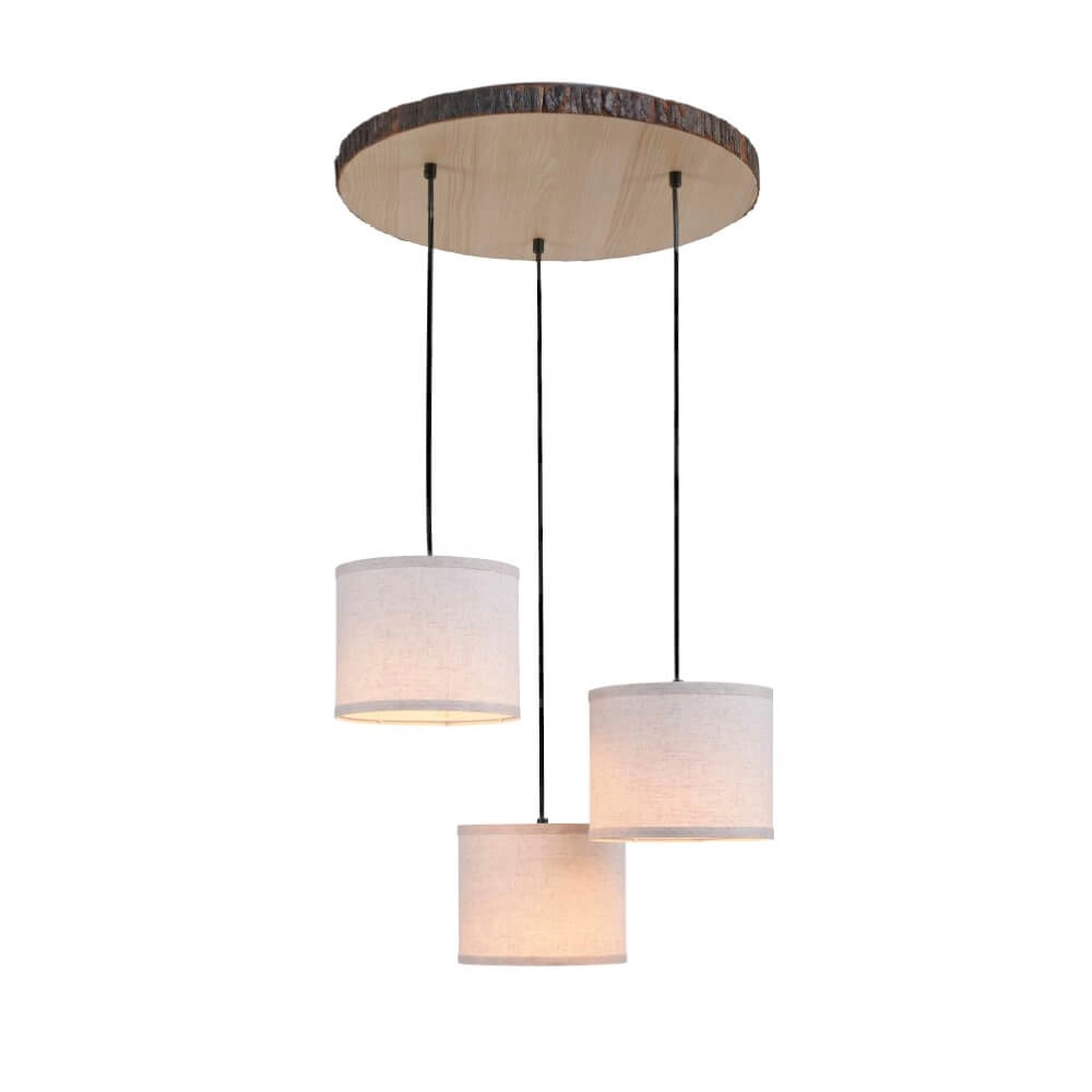 Ländliche Deckenleuchte Bark Holz Just Light 4043689975937