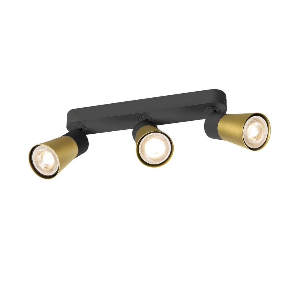 Spott Puri 2.0 Cone schwarz-gold 3-flammig
