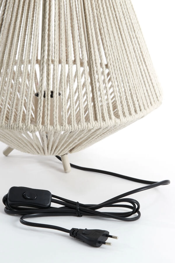 Tischleuchte japandi Felida Ø 35cm creme Light & Living 8717807711917