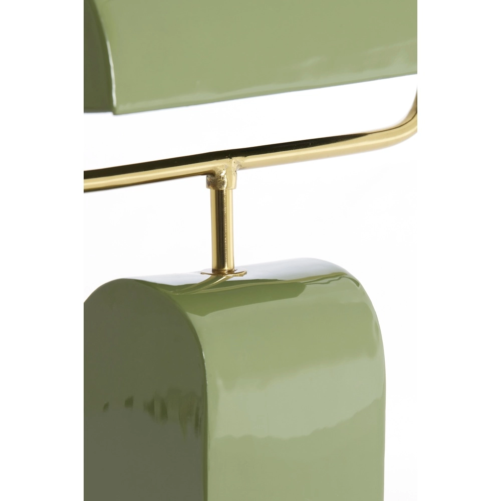Hellgrüne Schreibtischlampe Cardona mit Gold – 1x E27 Light & Living 8717807816261
