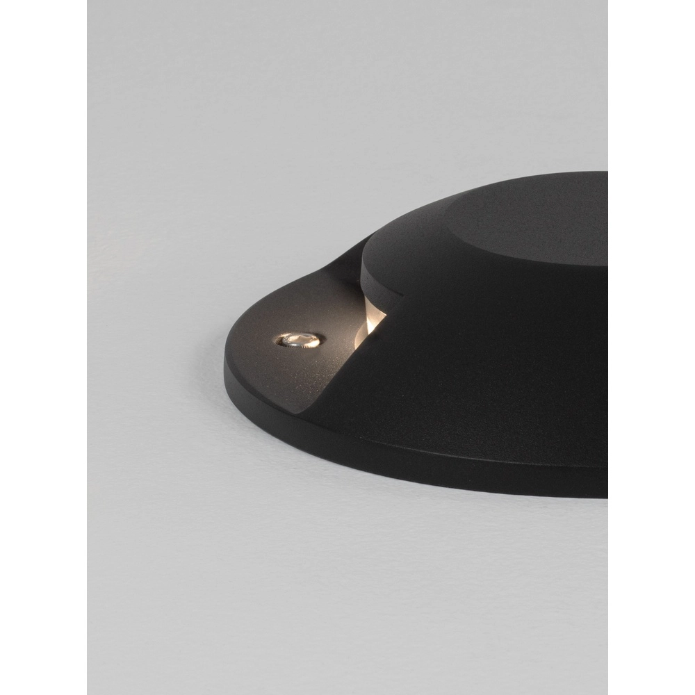 Flach montierter Bodenspot Grado schwarz - 12W Lyora 5212017497901