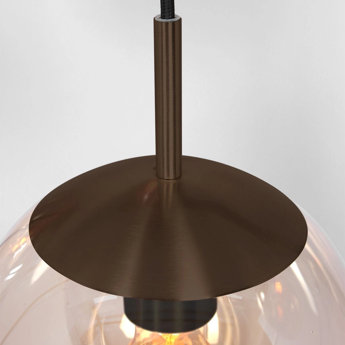 5-Licht Vide Pendellampe Bollique Kakao mit Bernsteinglas Steinhauer 8712746187175