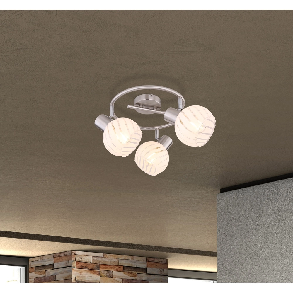 Deckenlampe Willy Nickel 3-Lights Globo 9007371409105