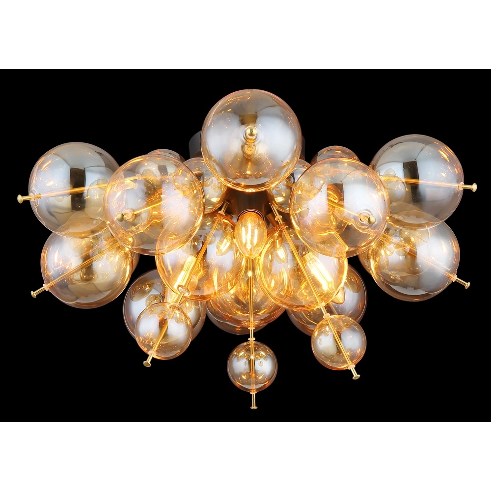 Einzigartige Deckenlampe Udo Bernsteinglas Globo 9007371446636