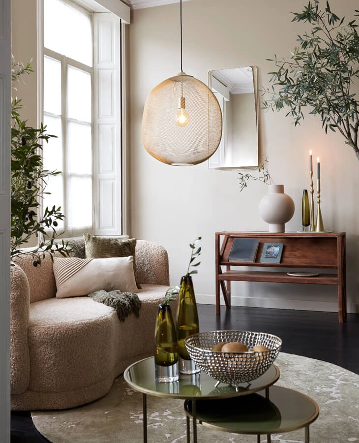 Goldene Pendelleuchte Moroc Ø 40cm Light & Living 8717807605216
