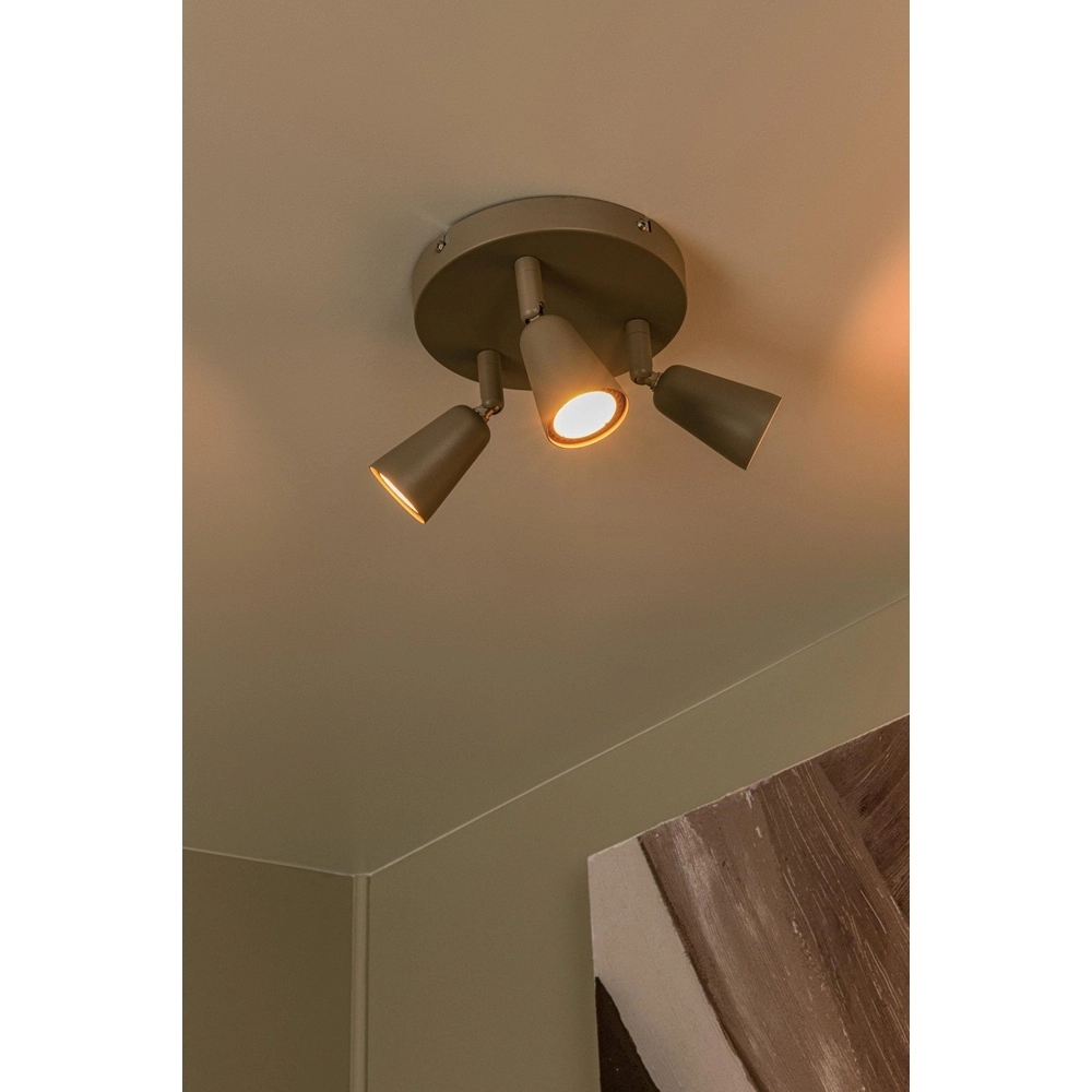 Deckenscheinwerfer Tiana 3-Licht Taupe Lucide 5411212650412