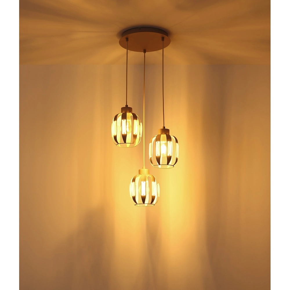 Essaal-Pendellampe Arlen 3-hell sandbraun Globo 9007371583560