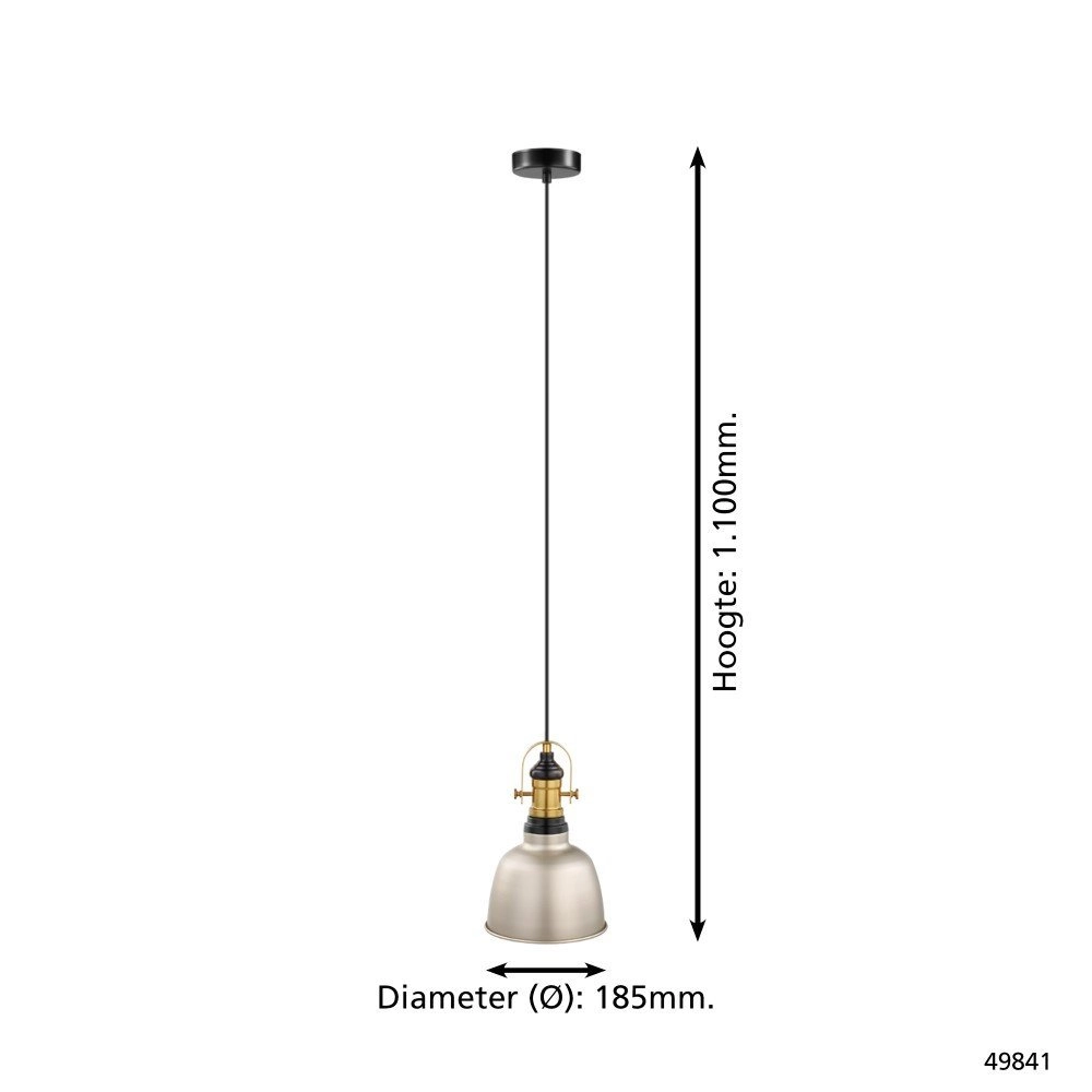 Pendelleuchte Gilwell 18,5cm Rosensilber mit gold Eglo 9002759498412