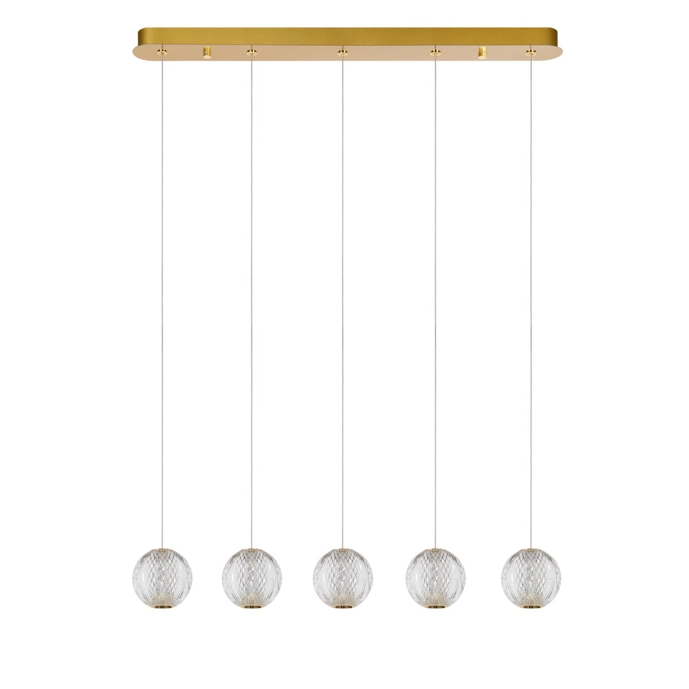 Goldene Pendellampe Cintra 5-Licht