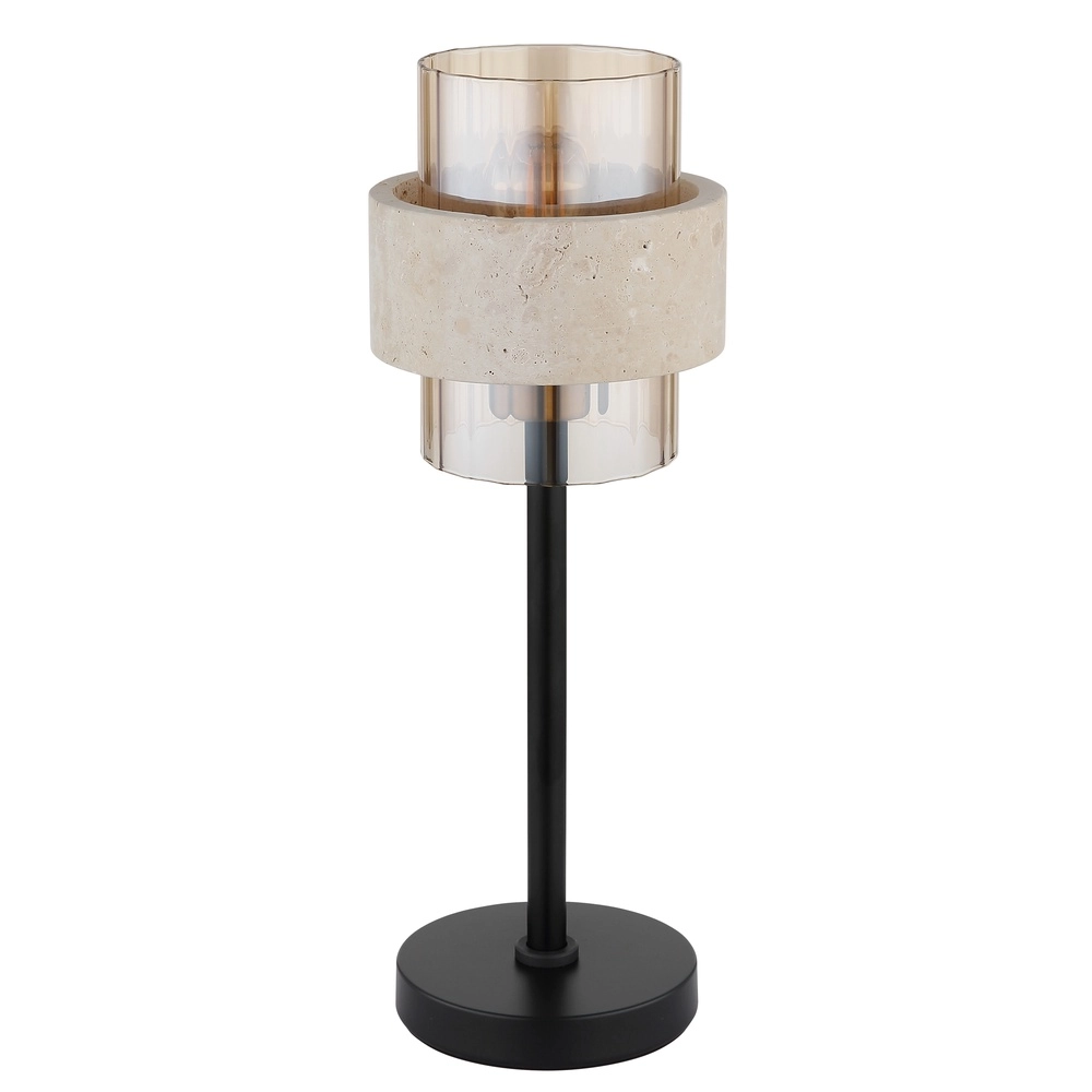 Tischlampe Daren Schwarz mit Marmor Globo 9007371592661