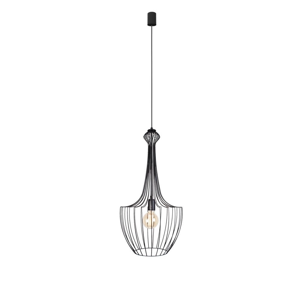 Schwarze Drahtlampe Luksor Ø 37cm Lyora 5903139885195