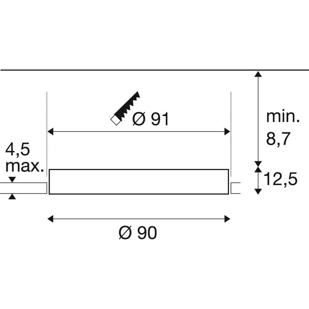 Deckeneinbauleuchte Medo 90 weiß Ø 90cm SLV 4024163297639