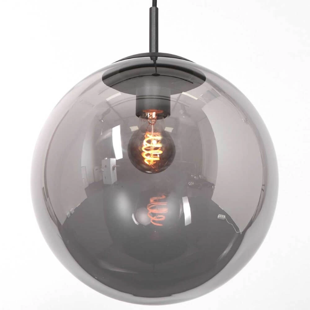 Hängelampe aus schwarzem Glas Bolique Ø 20cm Steinhauer 8712746166361