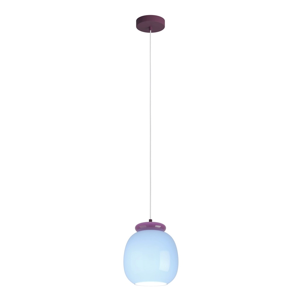 Design-Pendellampe Berardelli Blau mit lila Ø 23 cm