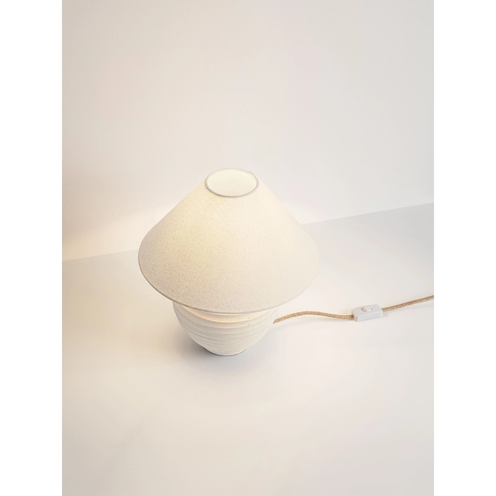 Japandi-Tischlampe Silia Beige Lyora 5212017494016