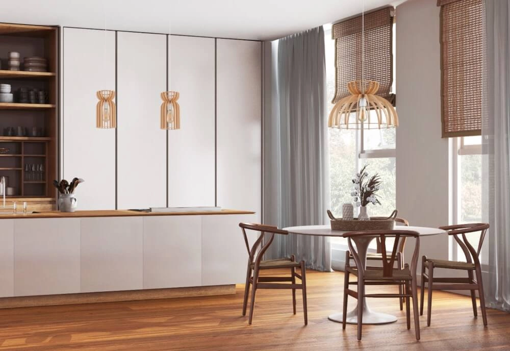 Hängelampe aus Holz Kymi Ø 48cm - Holzbraun Lyora 5903139105729