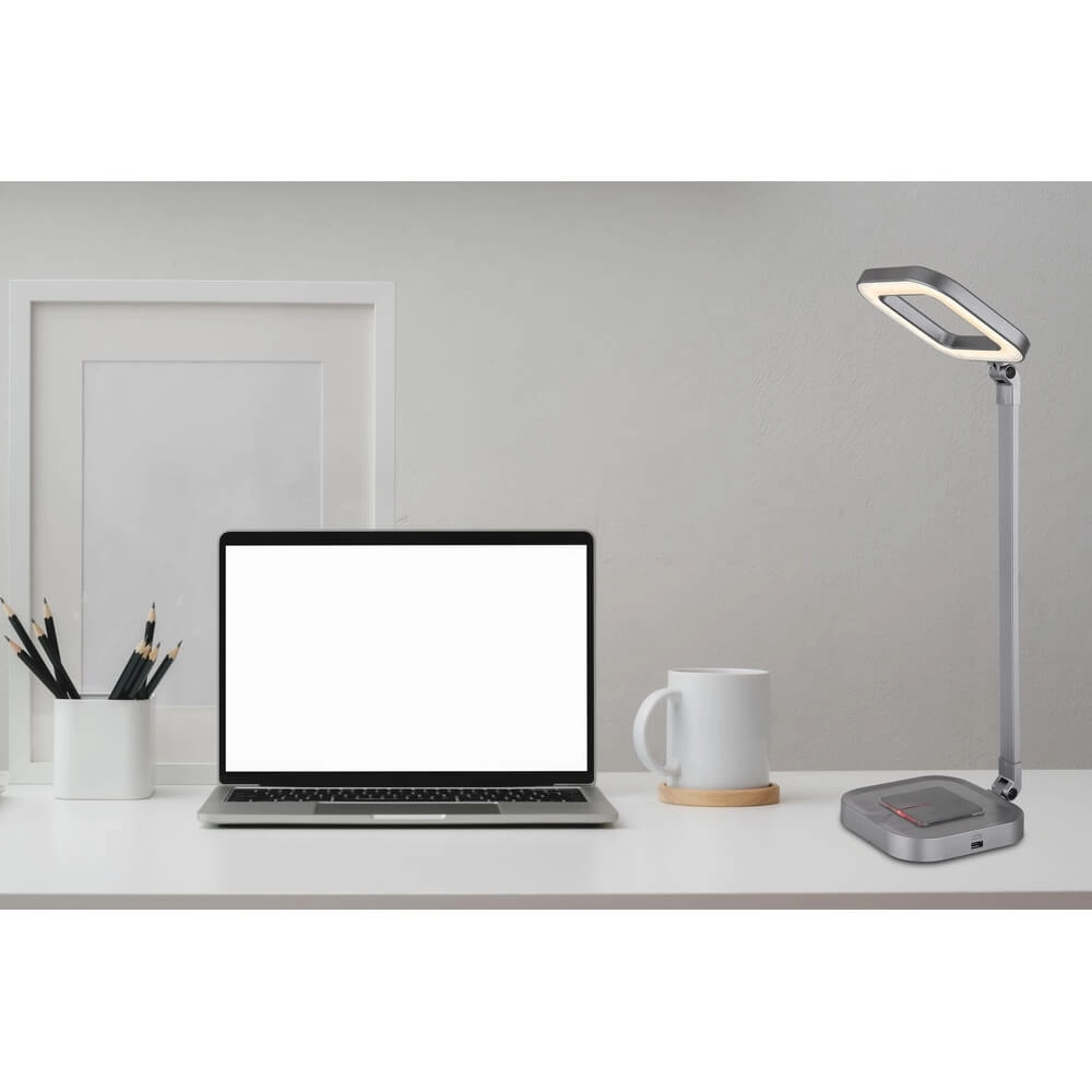 Schreibtischlampe Monaco grau Globo 9007371420391