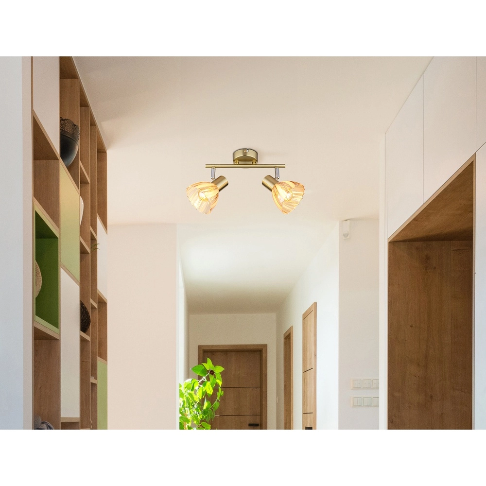 Deckenlampe 2-Leuchten Zachery Gold Globo 9007371533497