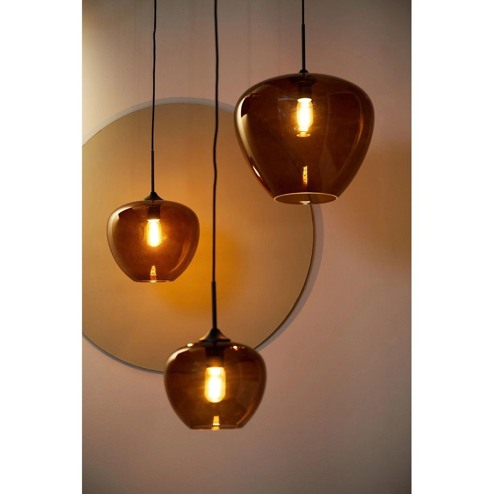 Pendellampe Mayson Ø 30 cm bernsteinfarben Light & Living 8717807614188