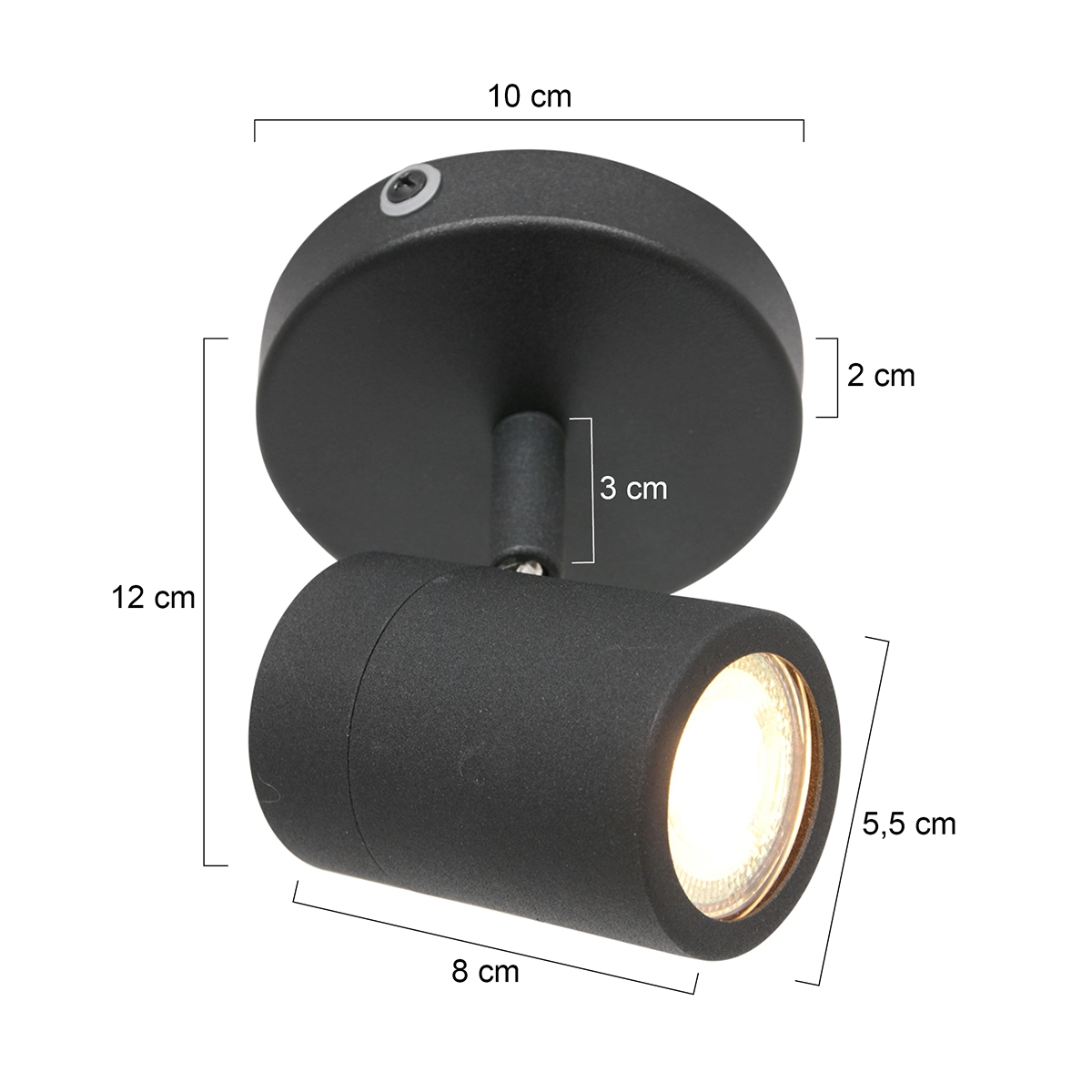 Badezimmerplatz Upround LED Schwarz Steinhauer 8712746133479