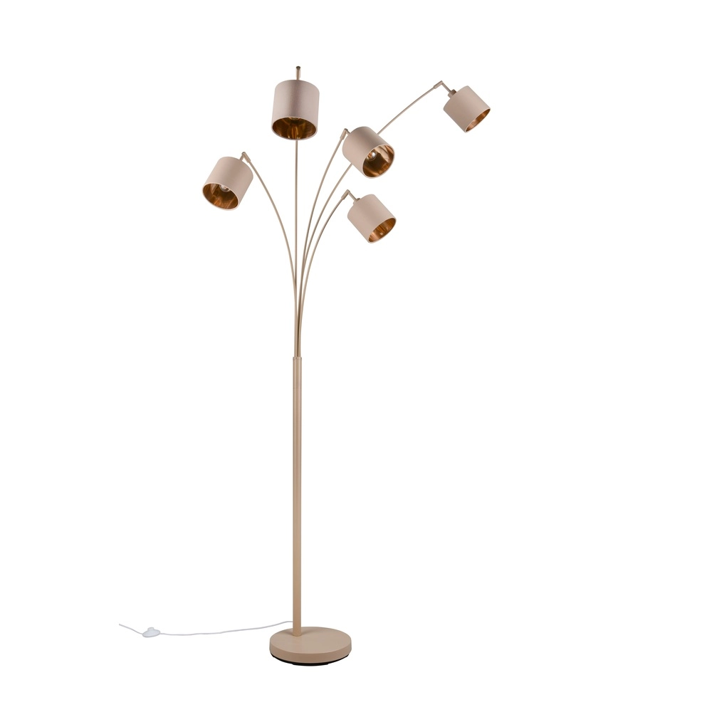 Stehlampe Tommy 5-hell sandbraun Trio 4017807714210