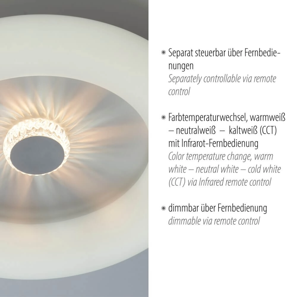Runde Deckenleuchte Vertigo weiß Ø 50cm Just Light 4043689992408