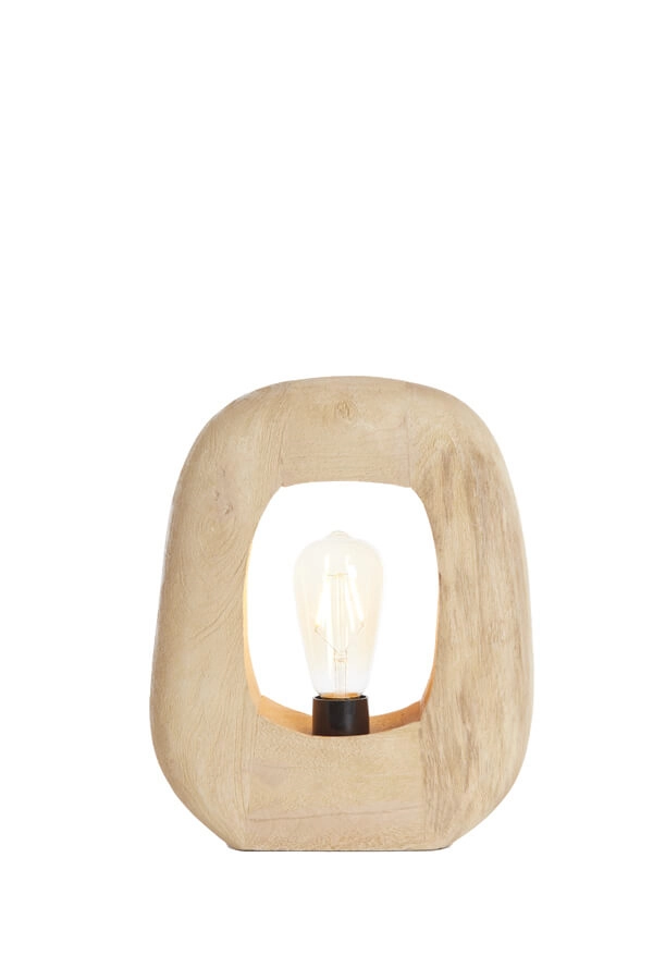 Leichte Tischlampe aus Holz Kelafo 24 x 30cm