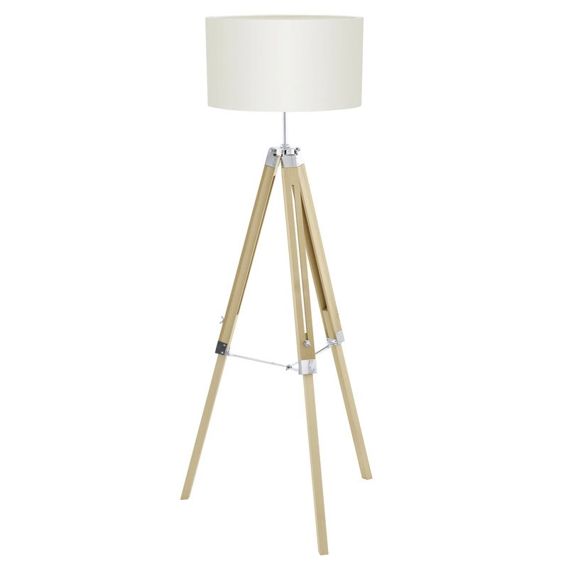 Stehlampe Lantada 106 cm Stativholz mit beige