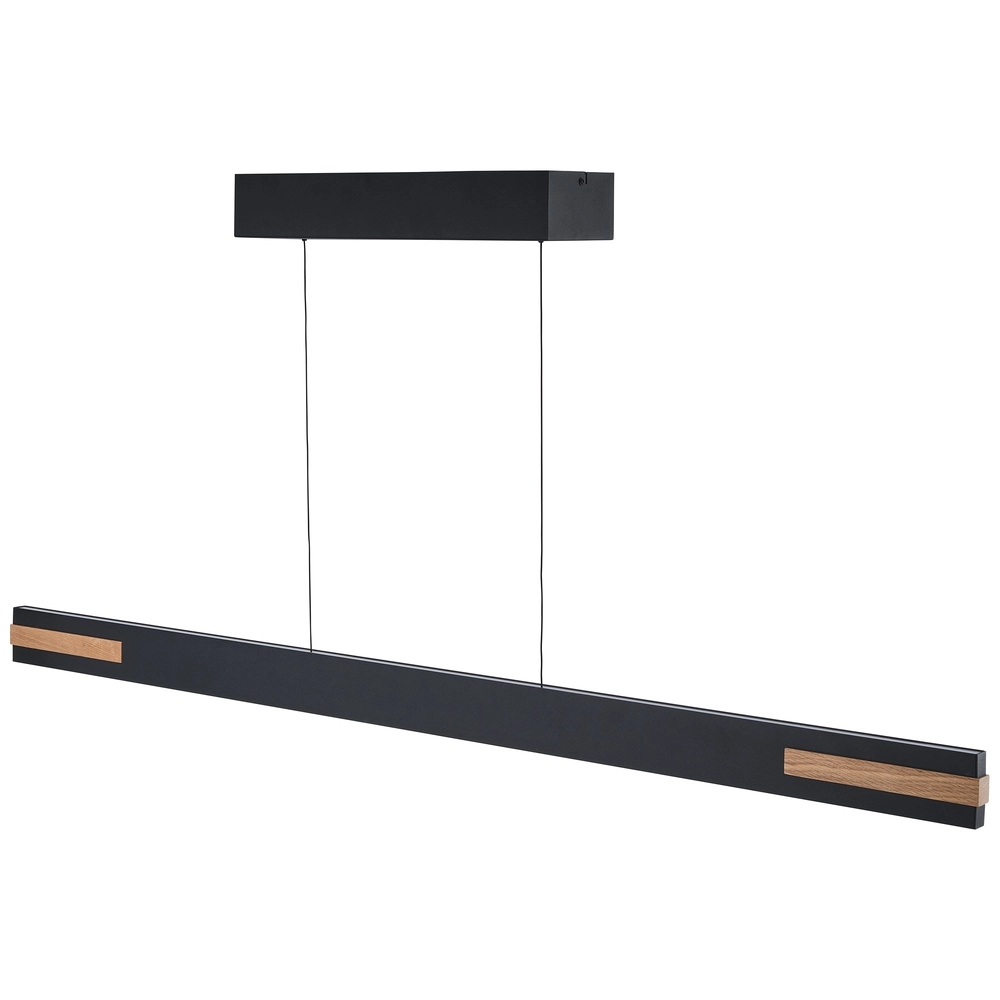 Elegante Pendellampe Streamline Schwarz mit Holz Brilliant 4004353463631