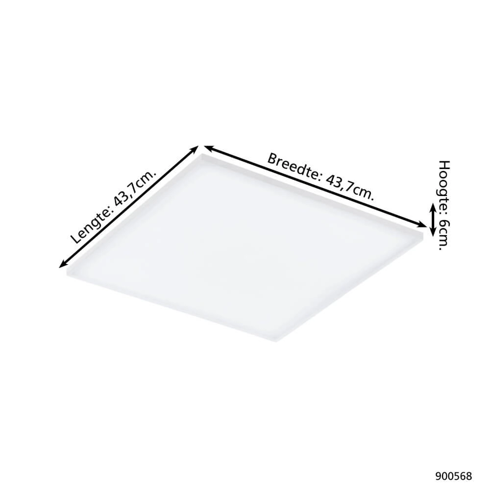 Weiße Deckenleuchte Trupiana 44 x 44 cm Eglo 9008606244706