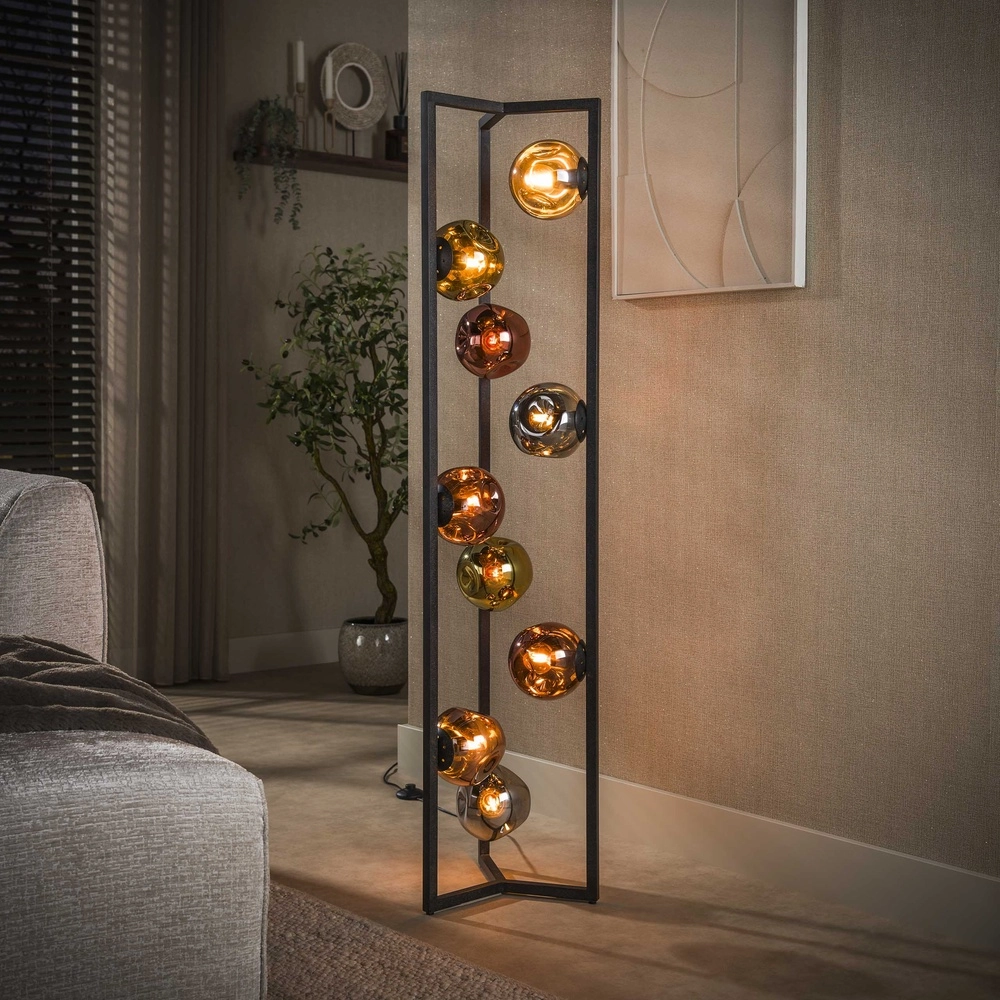 Glas-Stehlampe Stellar 9-Licht Lyora 8716803511590