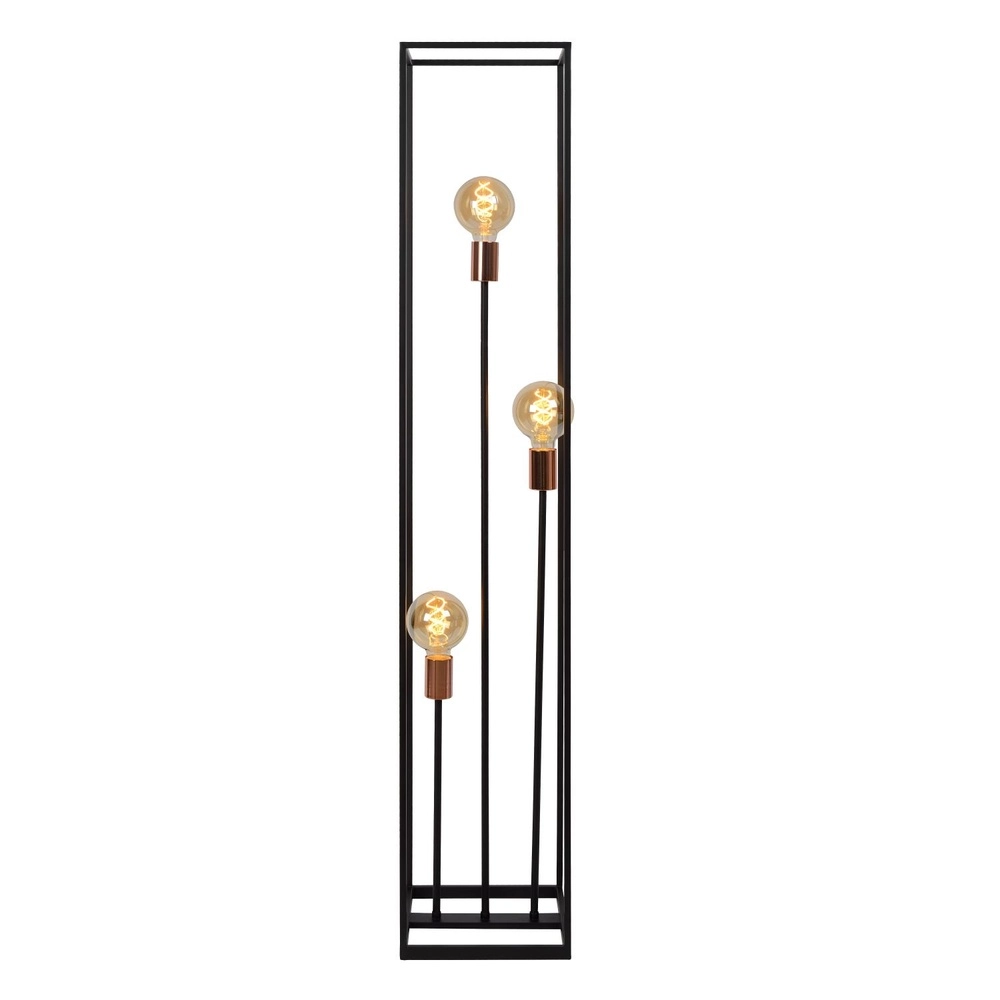 Stehlampe Arthur 3-Licht Schwarz Lucide 5411212082909