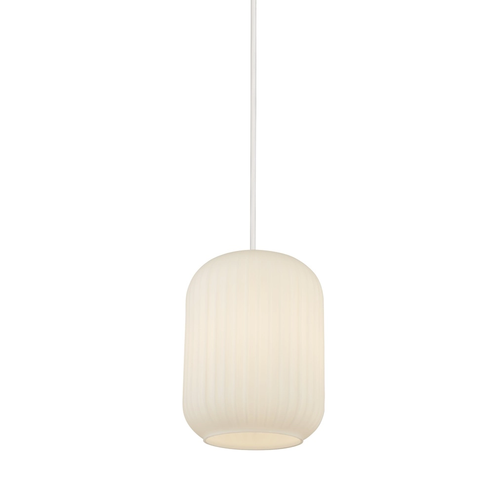 Pendelleuchte Pearl schwarz mit weißem Glas Searchlight 5053423306582