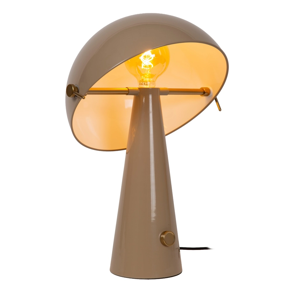 Tischlampe Barone taupe Ø 38cm Lucide Vibes 5411212650115