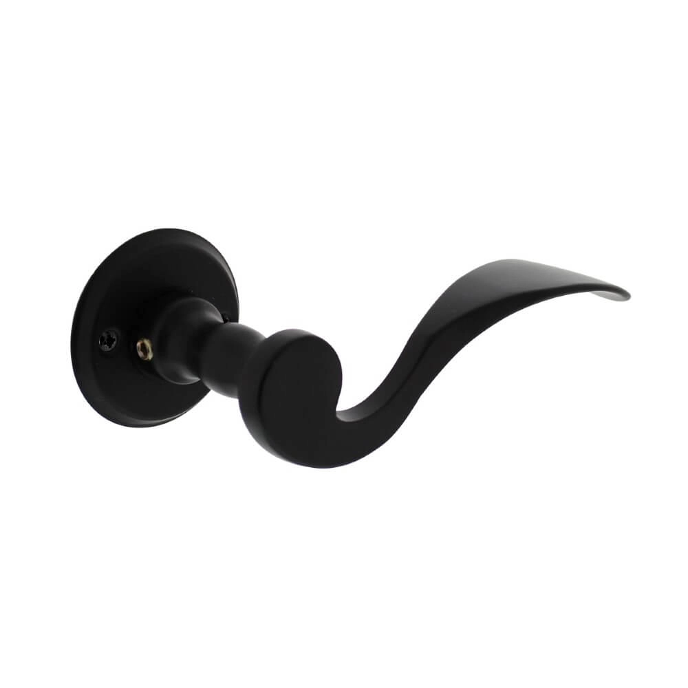 Klassischer Türgriff Lepel Schraubenloch schwarz