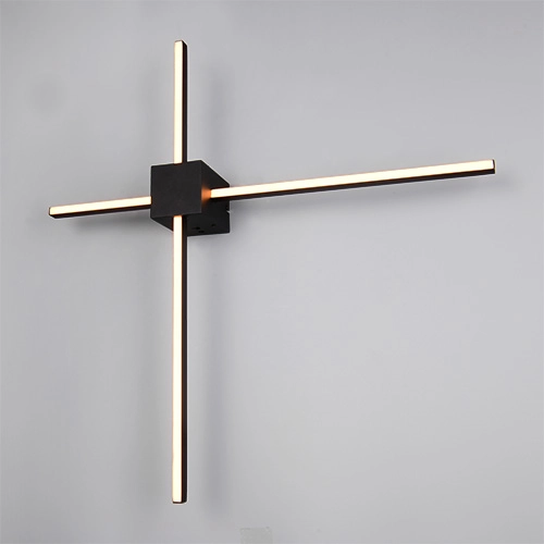 Moderne Wandlampe Cassino Schwarz 67,5 cm Trio 4017807683202