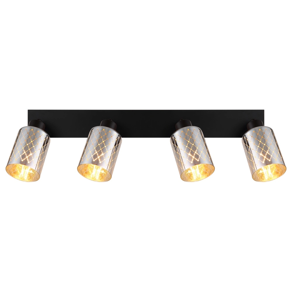 Design-Deckenlampe Alonso 4-Licht Schwarz Globo 9007371572250