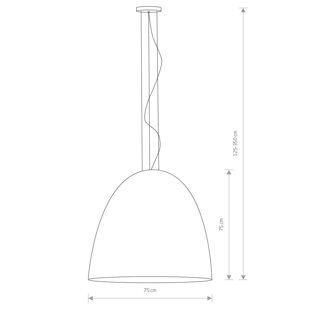Weiße Hängelampe Egg XL Ø 75cm Lyora 5903139902595