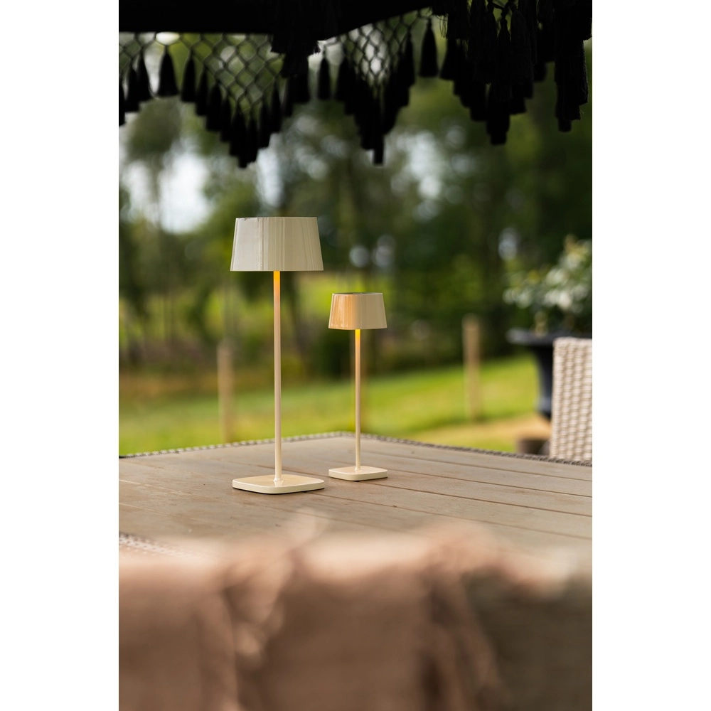 Tischlampe Capri sandbrauner glänzender wiederaufladbarer KonstSmide 7318300030379