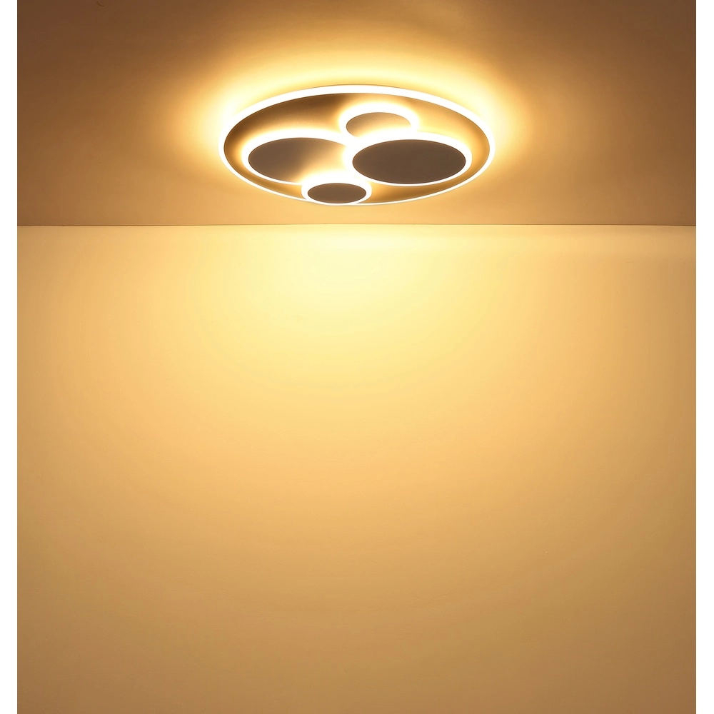 Moderne Deckenleuchte Monty rund sandbraun Globo 9007371589005