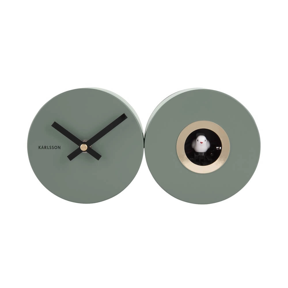 Wanduhr Duo Cuckoo grün Karlsson 8714302698002